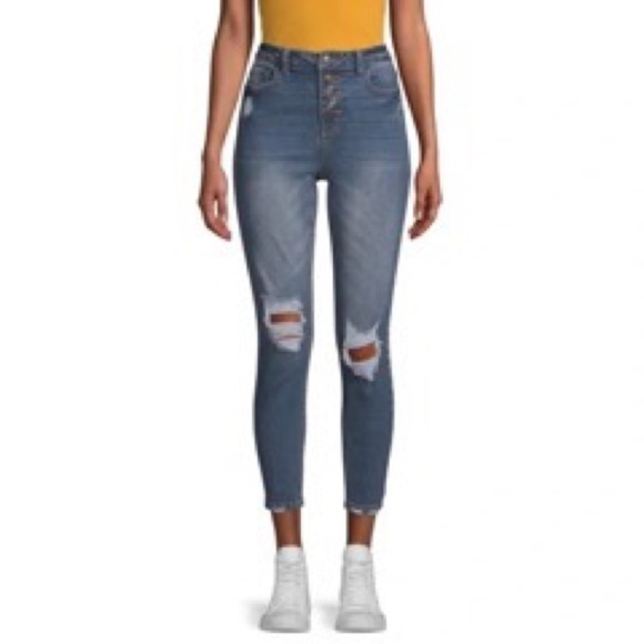 NOBO High-Rise Destructed Skinny Jeans - Picture 1 of 9